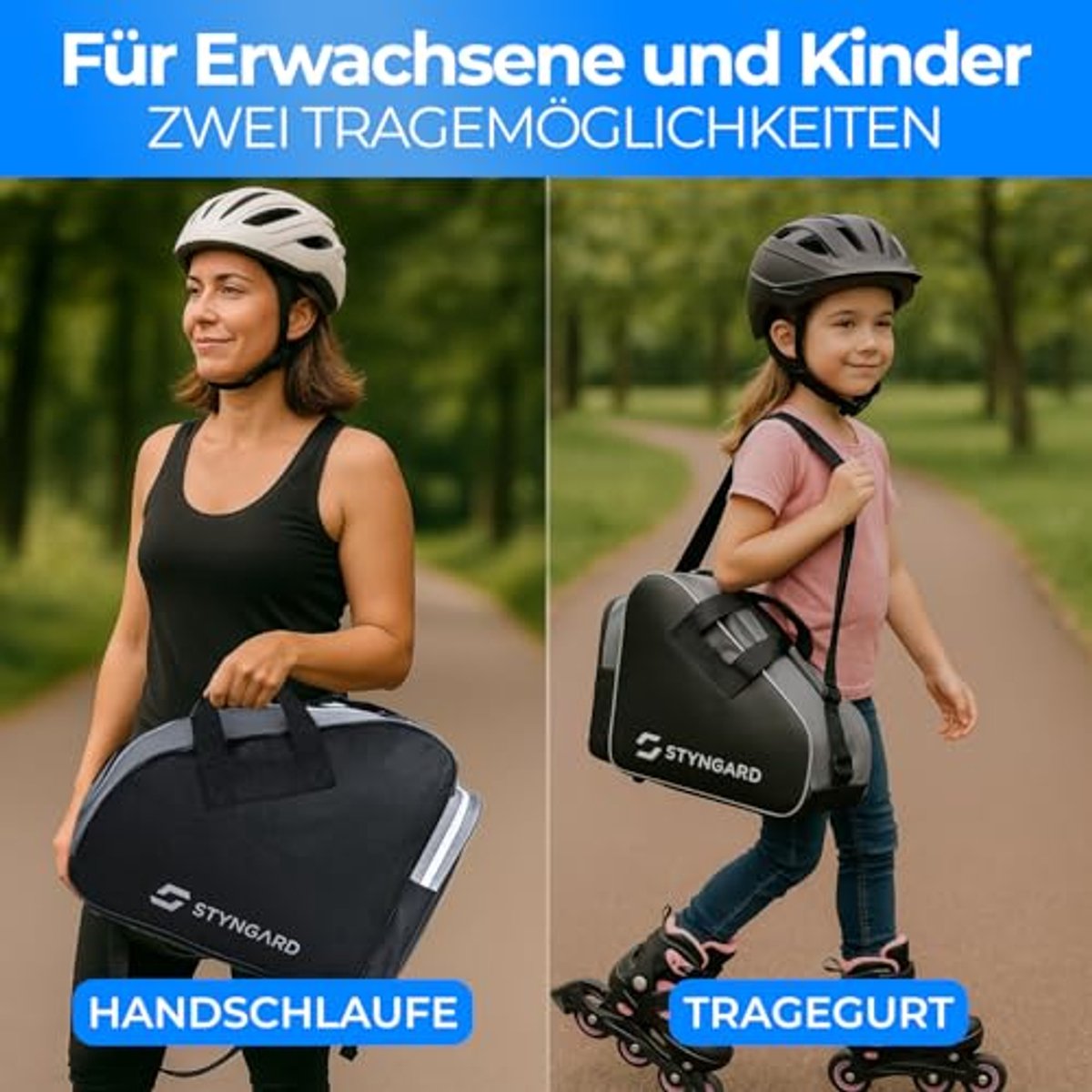 Schaatstas voor Dames en Heren - Robuuste Tas voor Schaatsen en Inlineskates