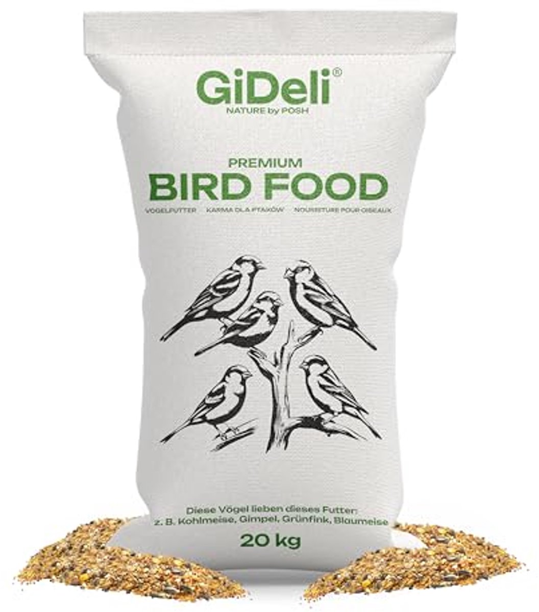 Wildvogelvoer voor inheemse vogels, 20 kg, eersteklas samenstelling voor het hele jaar door