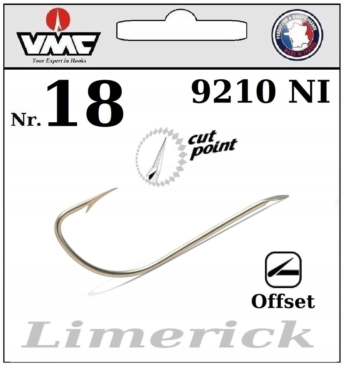 VMC Limerick Offset Haken IS Nr. 18 - 10 stuks