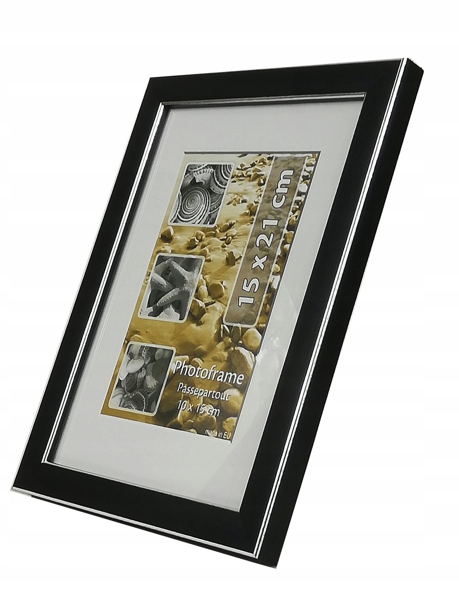 TITAN Fotolijst 10x15 cm - Zwart, Stand & Hangend