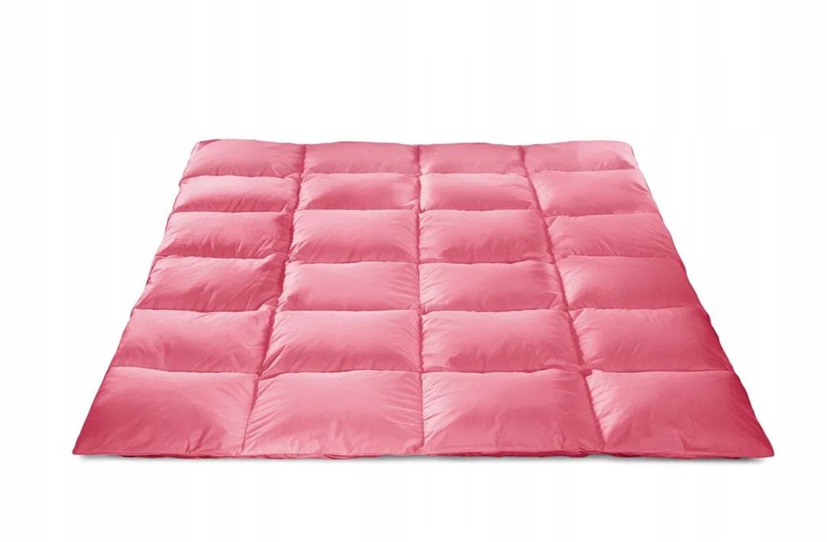 Natuurlijke donsdeken 200x220 cm - Roze, 100% katoen