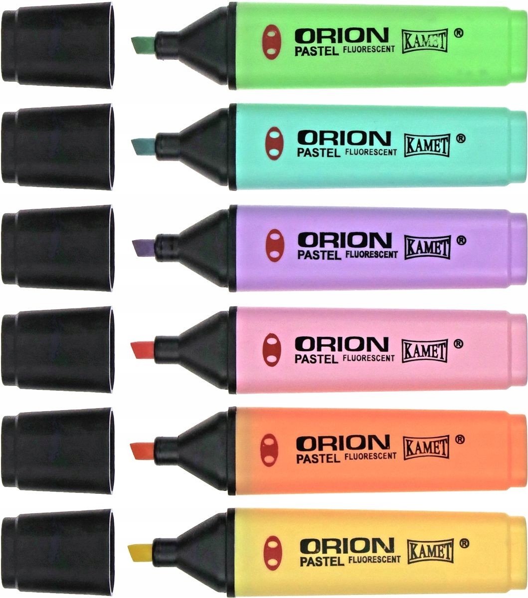 Kamet Orion Pastel Markeerpennen Set - 6 Kleuren