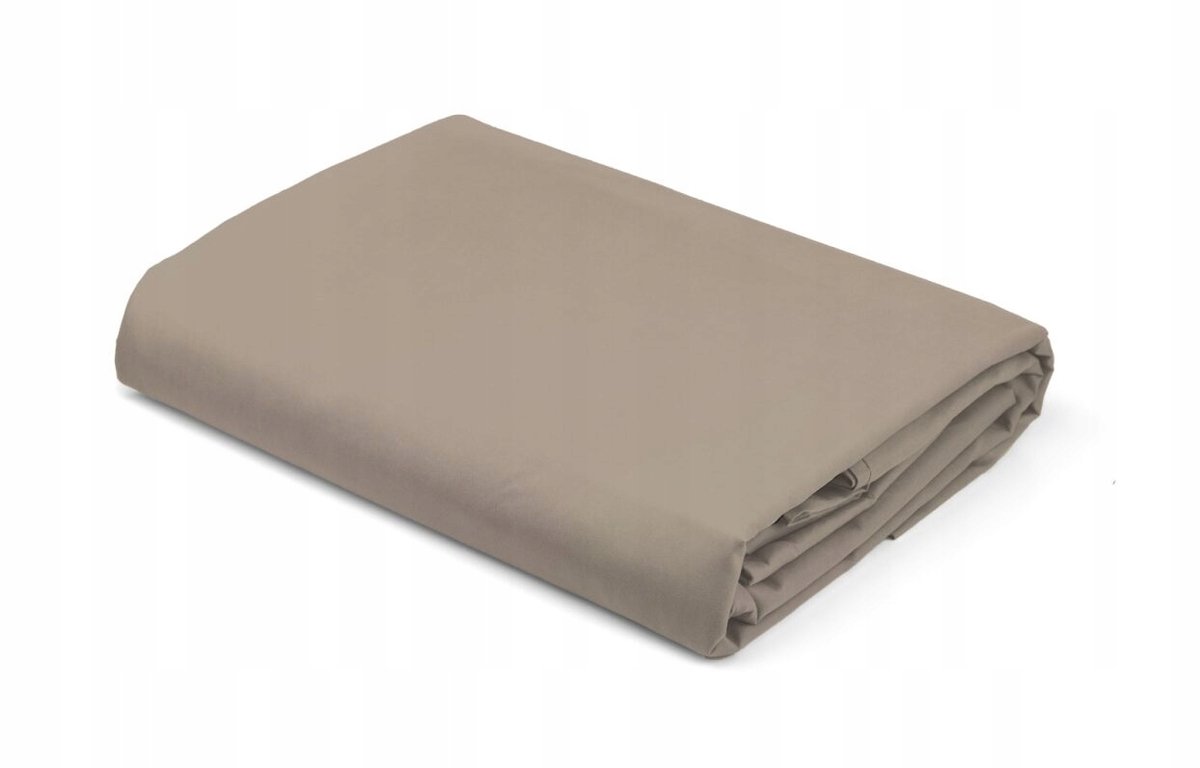 Detexpol Hoeslaken Katoen Satijn 200x220cm Pure Taupe Beige