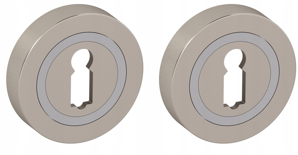Nomet Rozet G2/G8 Rond Zinklegering RVS/Chroom Look