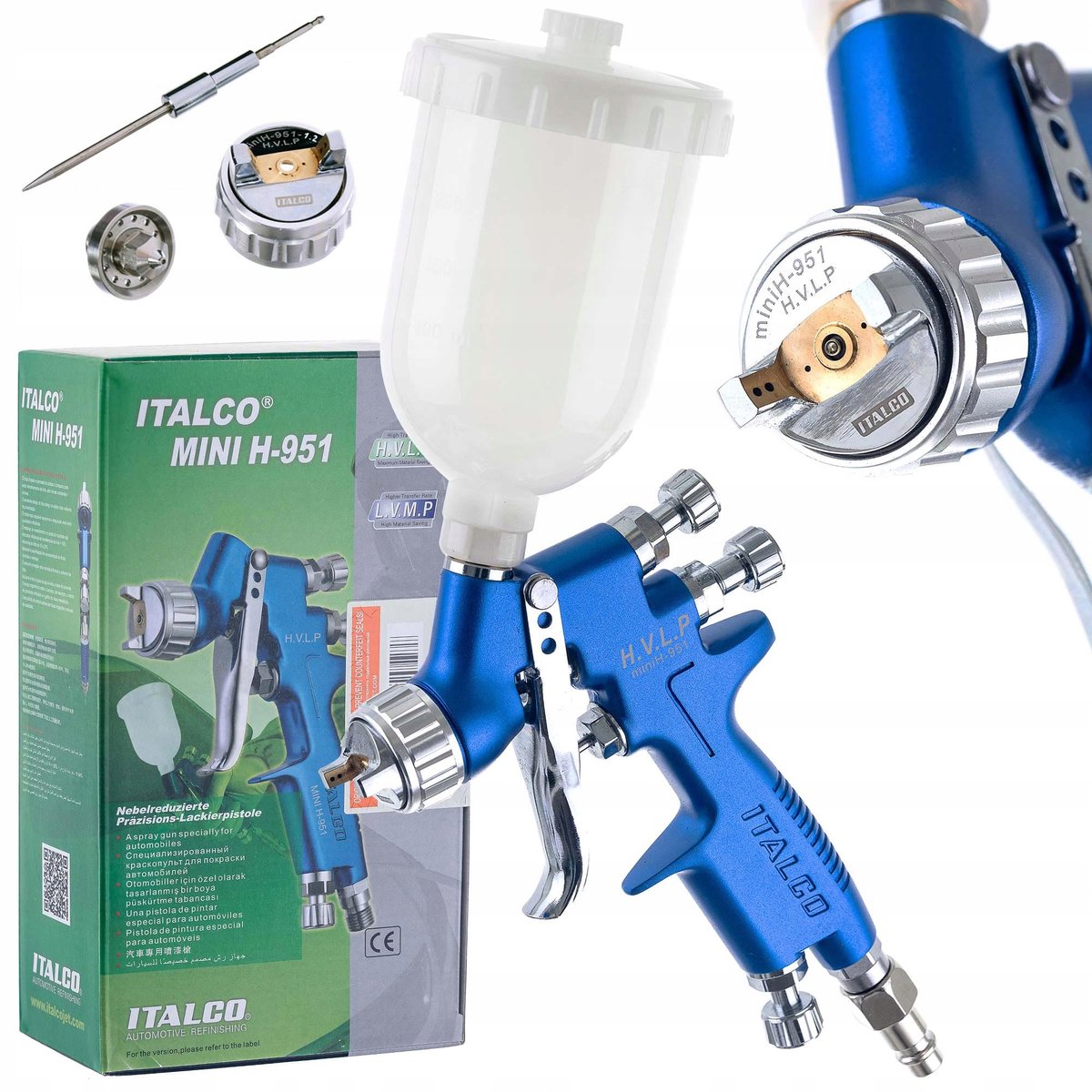 ITALCO H-951 HVLP Mini Spuitpitool 1,2 mm + 1,0 mm