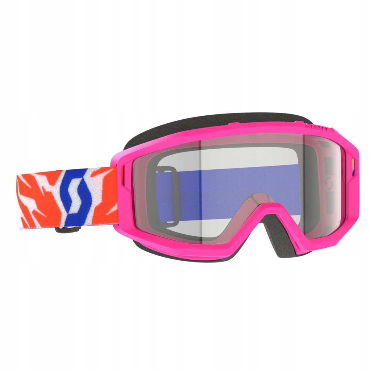 Kinder Cross- & Enduro-bril - Roze, helder vizier