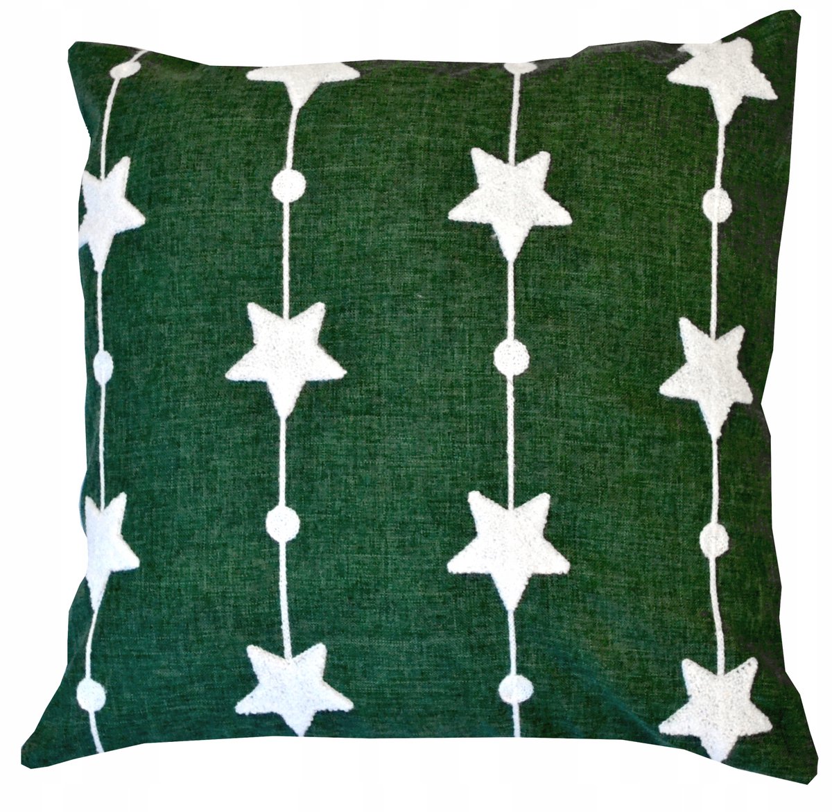 Kerstkussenhoes 40x40 cm - Sterren - Donkergroen