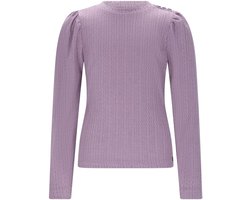 NONO - Kiva Fancy Knit Jersey lupine lilac - Lupine Lilac - Maat 104