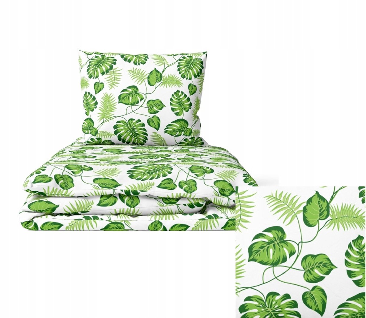 Hotelkwaliteit Beddengoed 140x200cm Katoen - Groene Palmbladeren