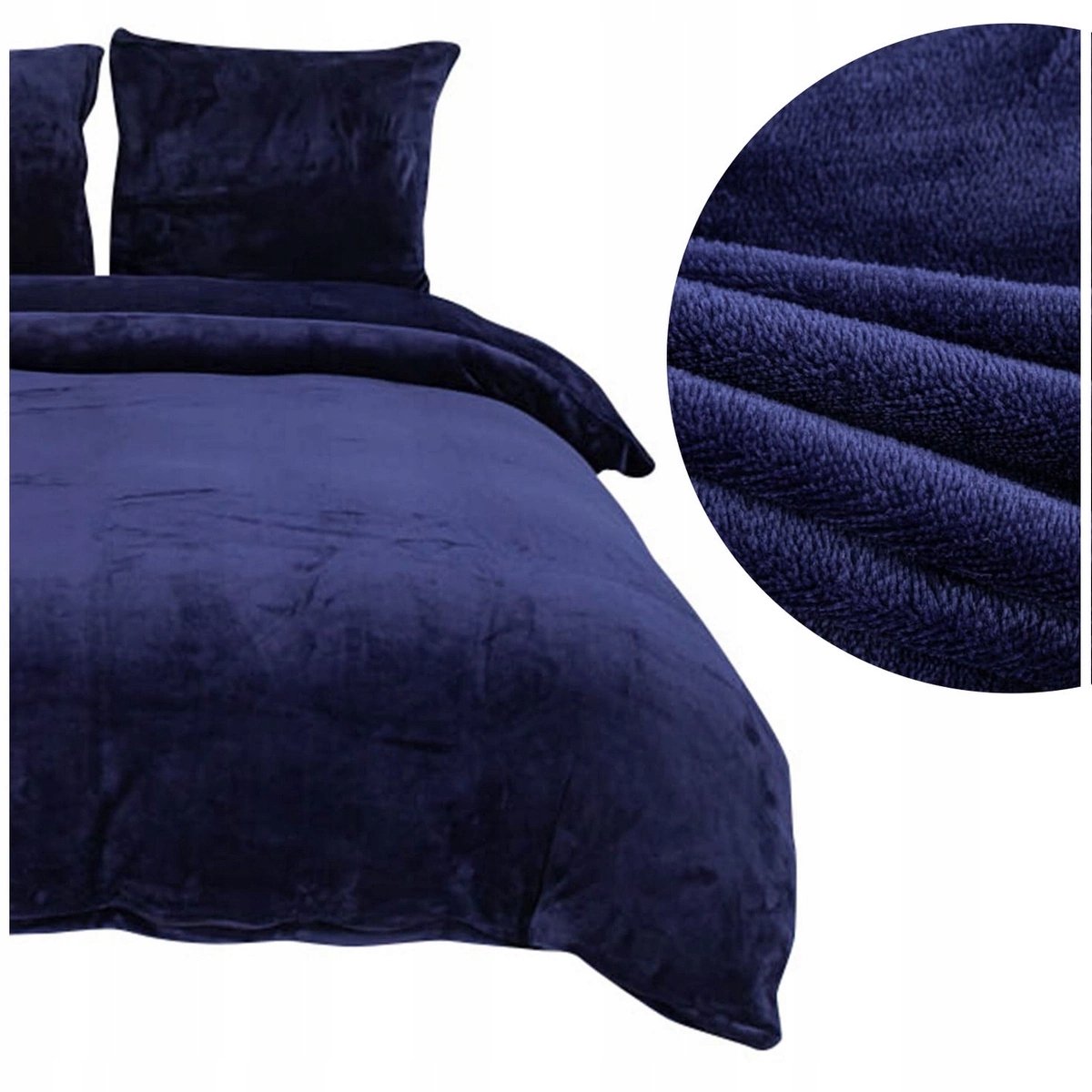 Pluche Dekbedovertrek 220x200cm Microvezel Warm Winter Muis Blauw