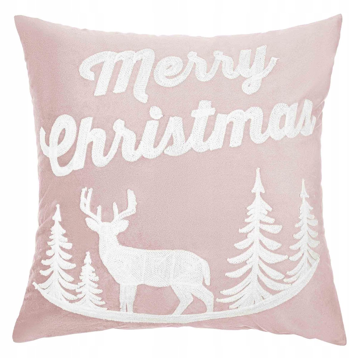 Poeder Kerstkussenslopen 45x45 cm met Rendier - Velours