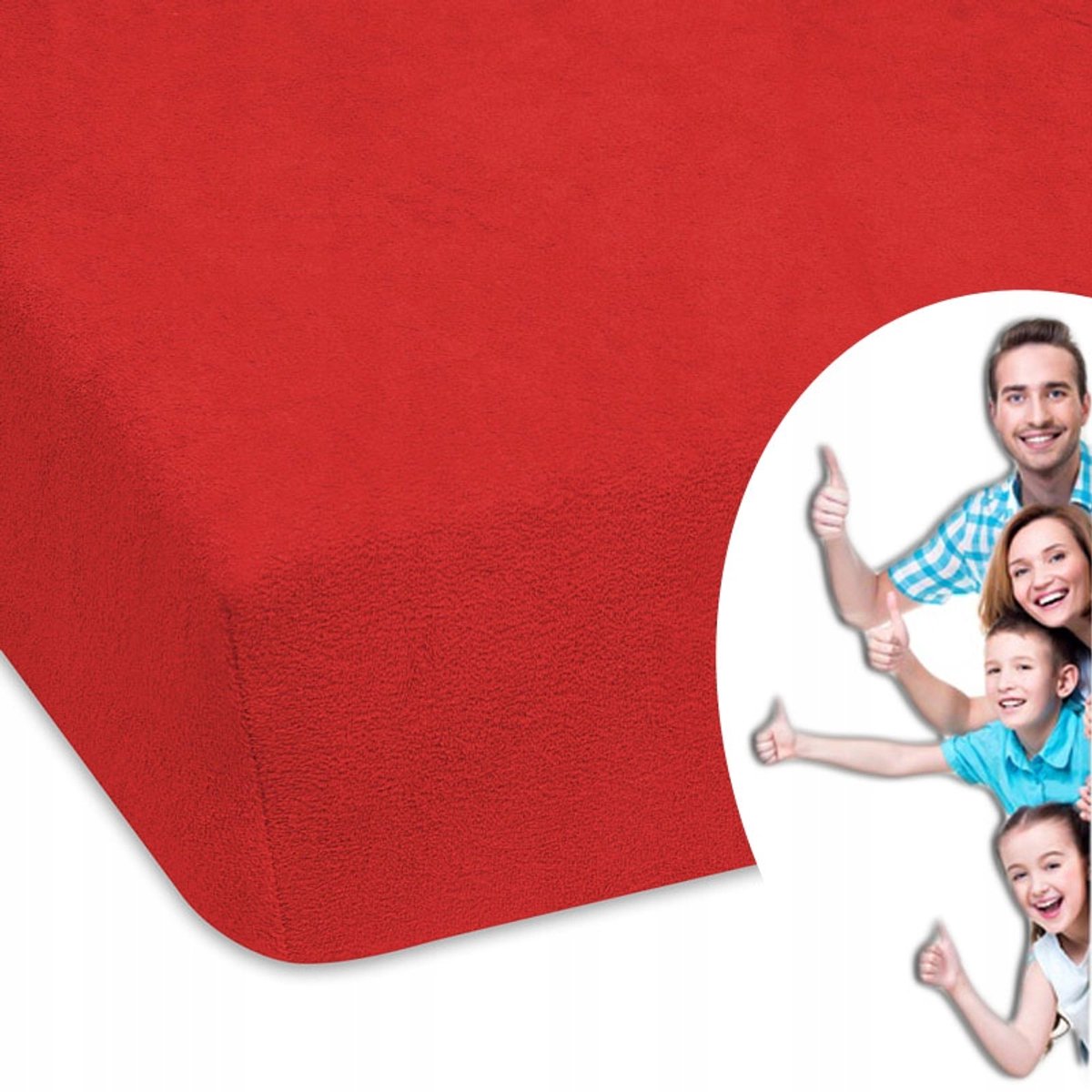 Badstof hoeslaken met elastiek 70x120 cm, effen kleur