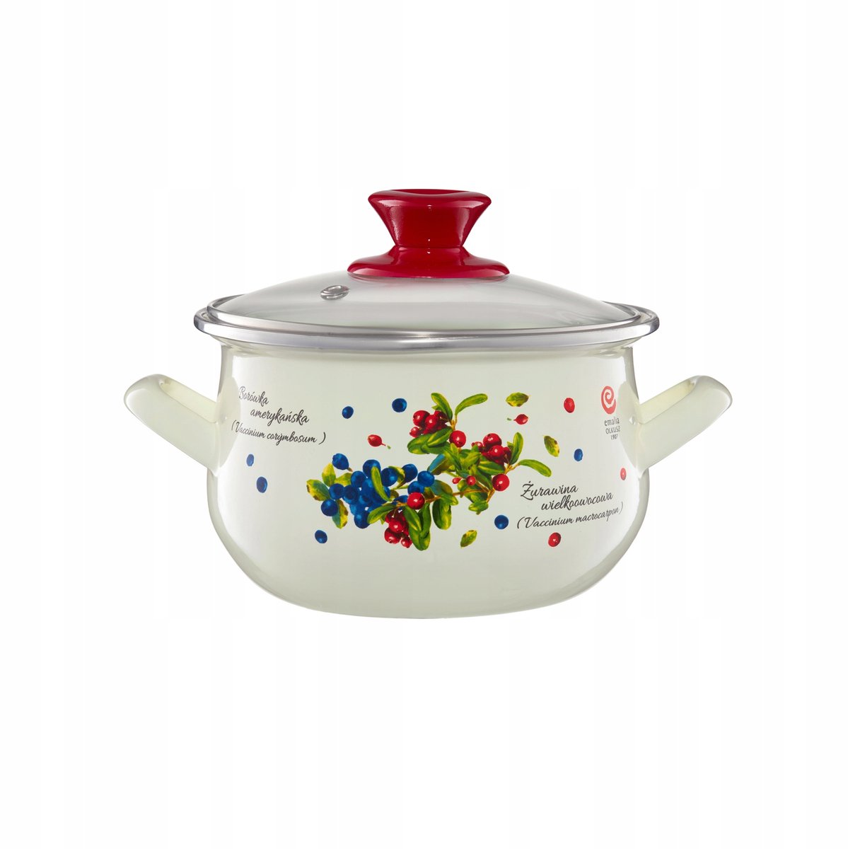Emalia Borówka 2,2L Emaille Pannenset Deksel - 16cm
