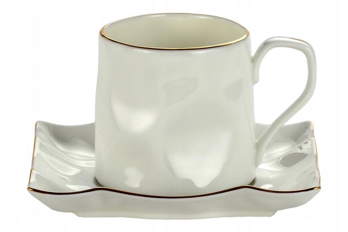 Luxe Porseleinen Koffie/Tee Set met Schotel - Perfect cadeau