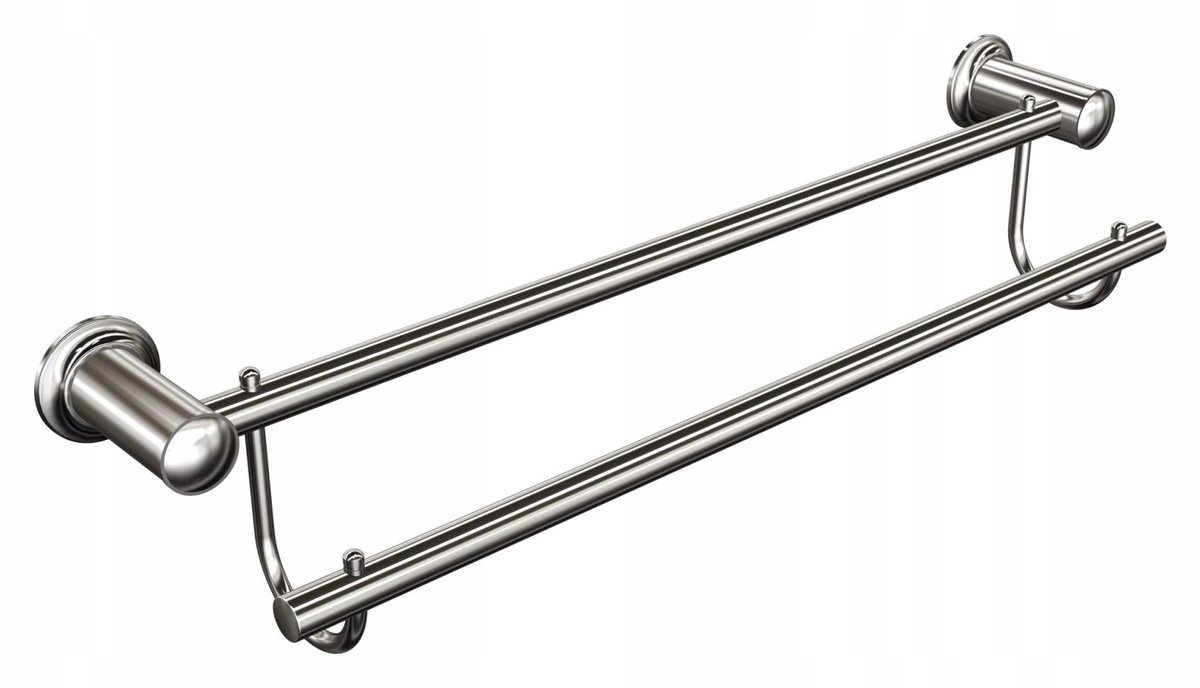 Andex Chroom Wandrek met 2 Haken - 519mm