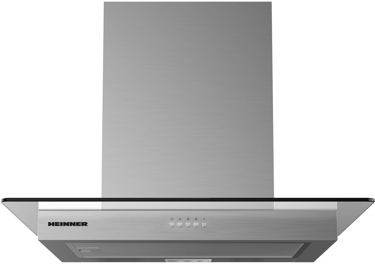 Heinner HDCH-MD630GIX Wandschouw Afzuigkap 60 cm – 630 m³/u – 3 Snelheden – 2 x 1.5 W LED-verlichting – 1 x 215 W Motor – 5 Jaar Garantie – Zilver