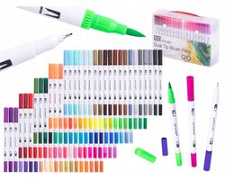 Dubbelzijdige Markers Set 100 Kleuren in Koffer