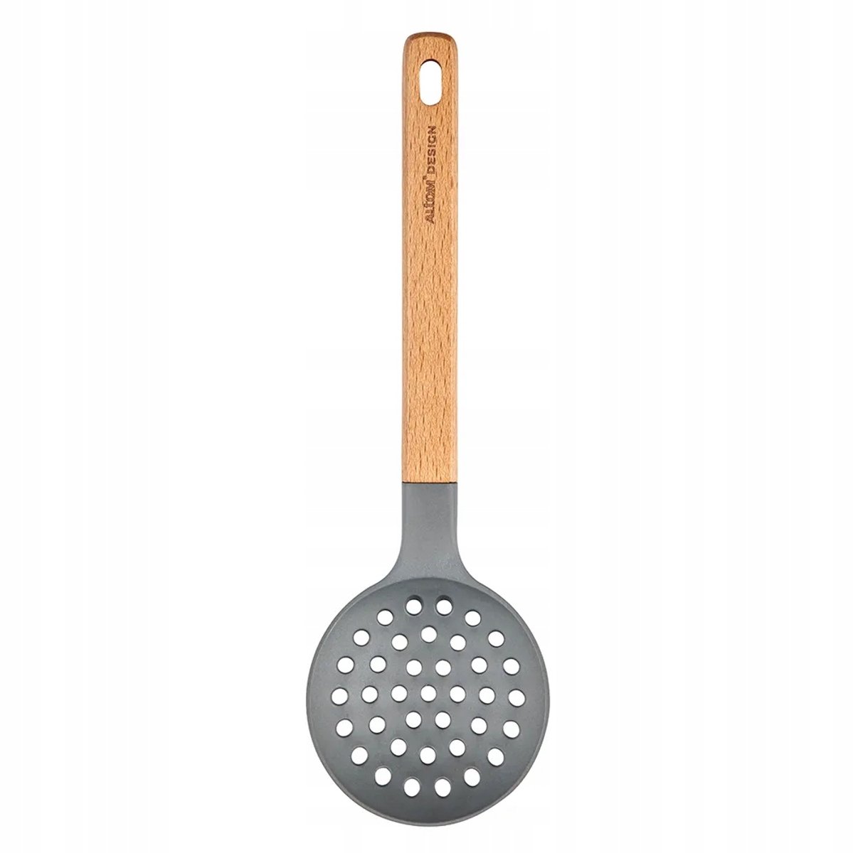 Altom Design Schuimspaan met Houten Handvat - Grijs/Bruin