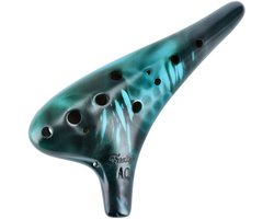 Alt-ocarina 12-gaats - incl. opbergzakje en accessoires - Fazley 11CAC12 - Blue