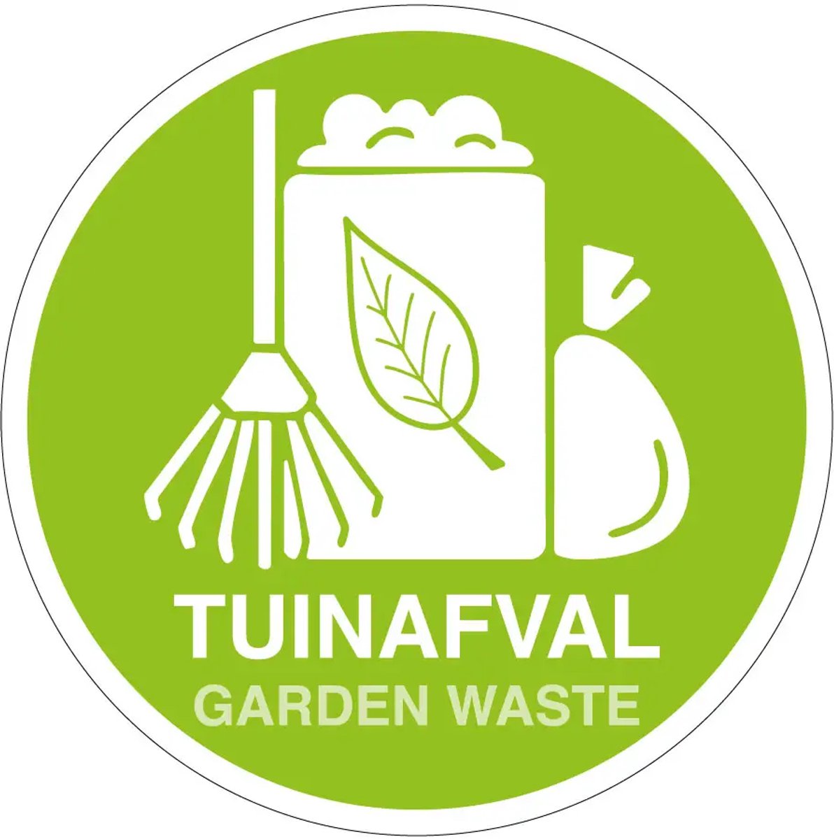 Tuinafval sticker | 15 cm