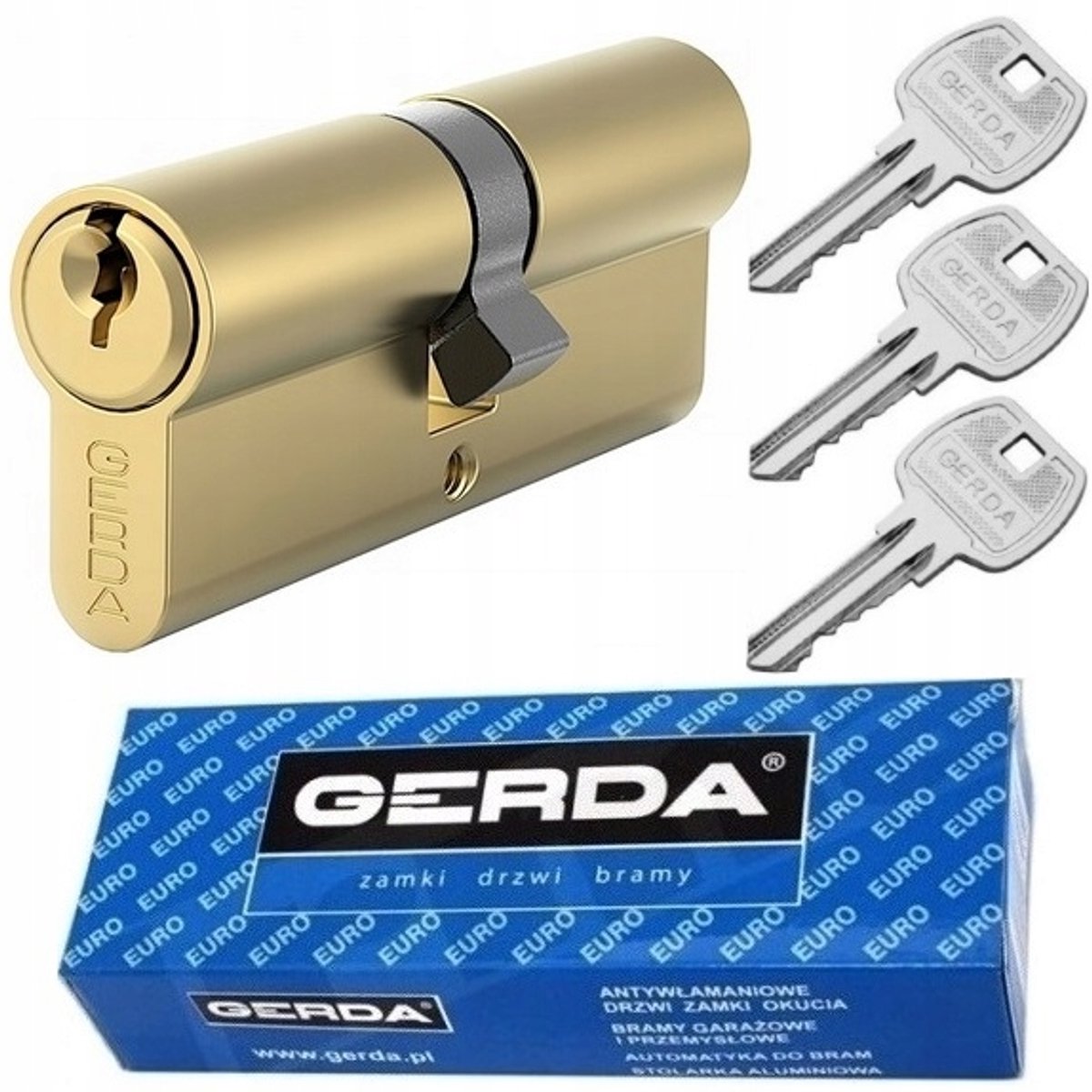 Gerda WKE1 Cilinder 30/45mm Messing - 75mm Deurslot