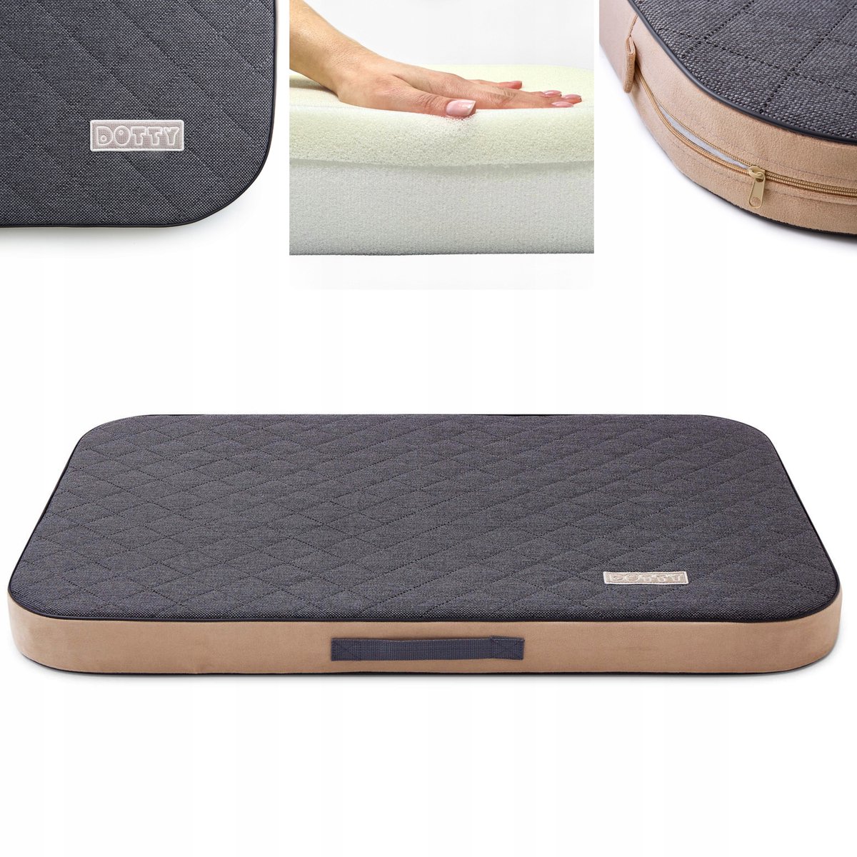 DOTTY Ortopedisch Hondenkussen 3XL 130x90cm - Comfort & Steun