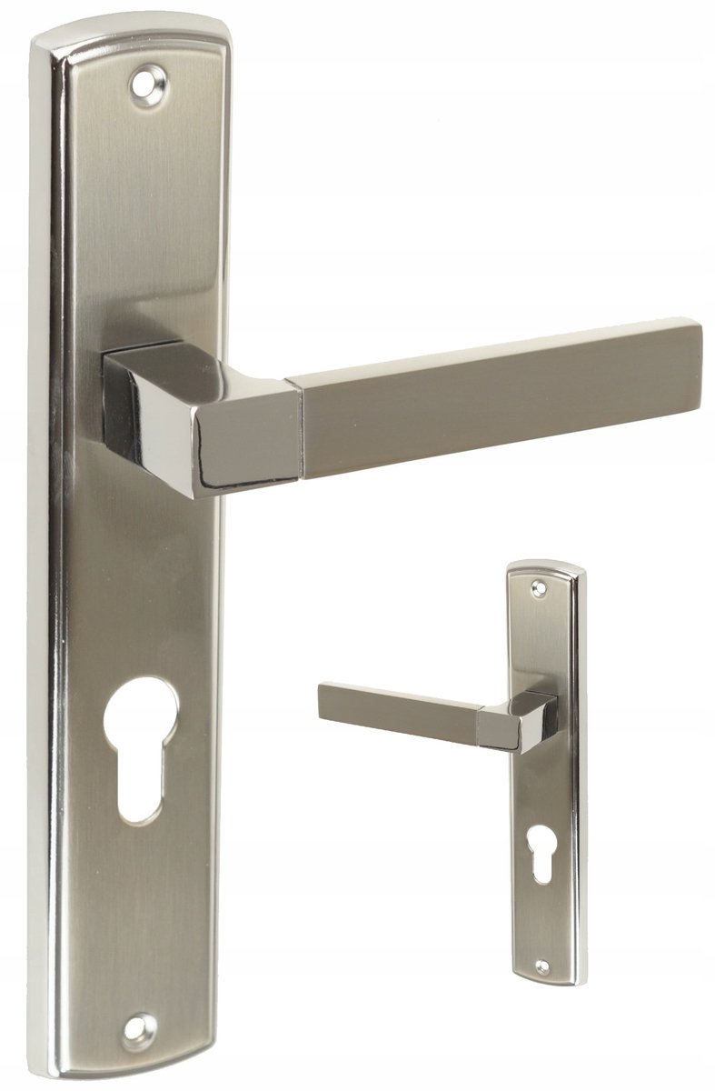 Deurklink Bravo 90mm Nikkel Chroom - Complete Set