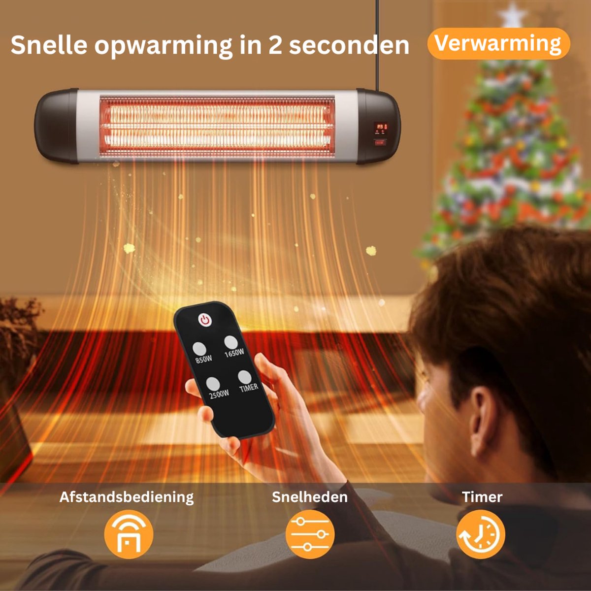 DailySupplies® Elektrische Kachel - Heater - Terrasverwarmers – foto 7