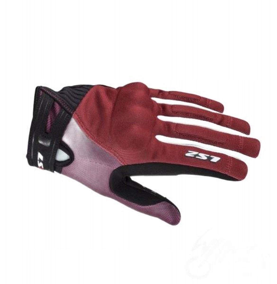 LS2 Dart 2 Lady Motorhandschoenen Dames Zwart Rood Grijs Maat M