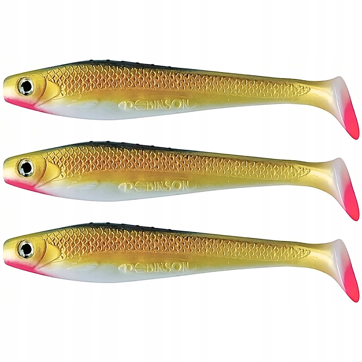 Robinson Longinus Gold 10cm - 3x rubberen kunstaas voor snoekvissen