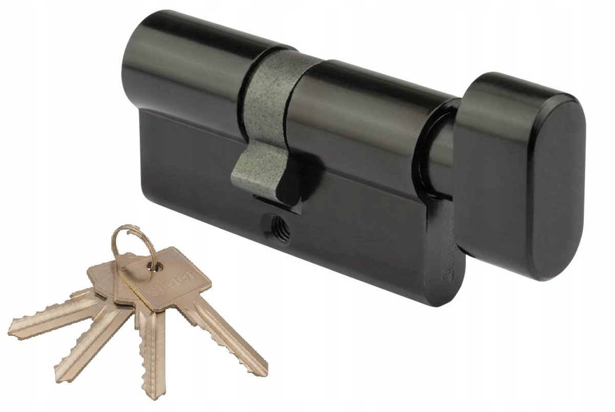 STEIER G35x30 Cilinder Zwart Mat met 4 Sleutels