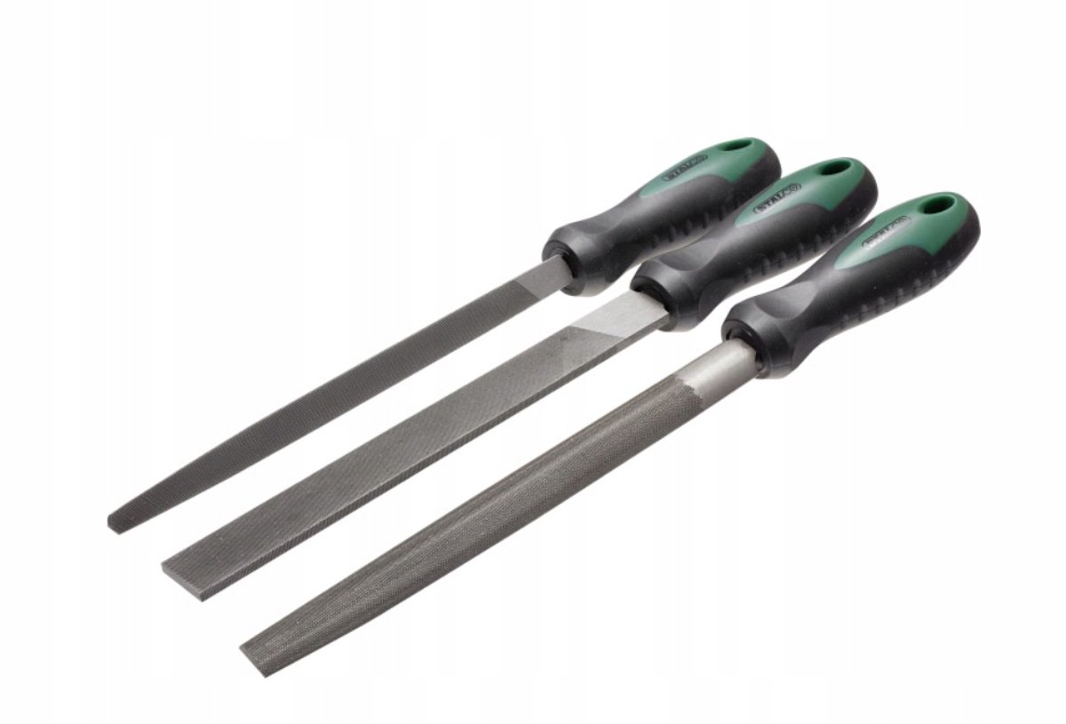 Stalco Metaalvijlen Set 3 Stuks 200mm - Professioneel Gereedschap