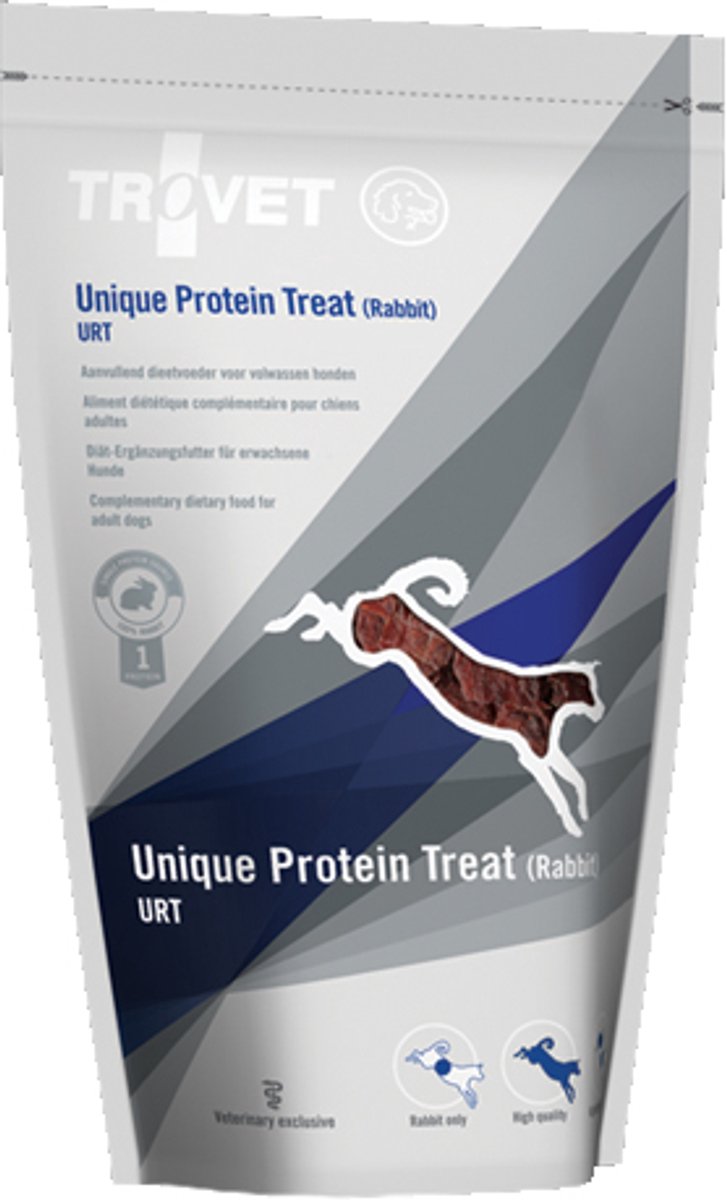 TROVET Unique Protein Treats URT (Rabbit) Hond - 8 x 125 gr