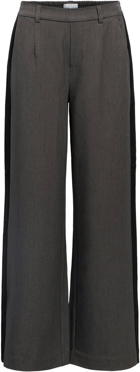 Object Objlisa Wide Pant Broeken Dames - Donkergrijs - Maat 36