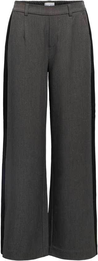 Object Objlisa Wide Pant Broeken Dames - Donkergrijs - Maat 38