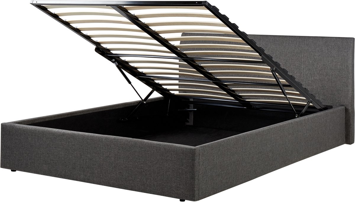 ORBEY - Tweepersoonsbed - Grijs - 140 x 200 cm - Polyester