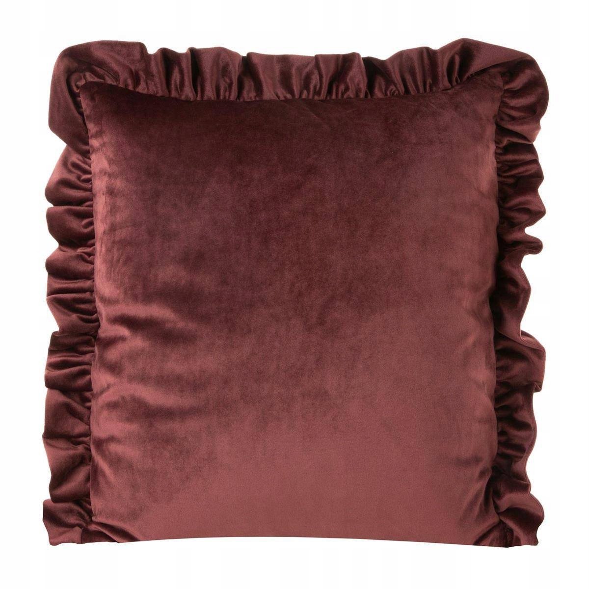 Sierkussens met ruches 45x45cm - Rood Fluweel