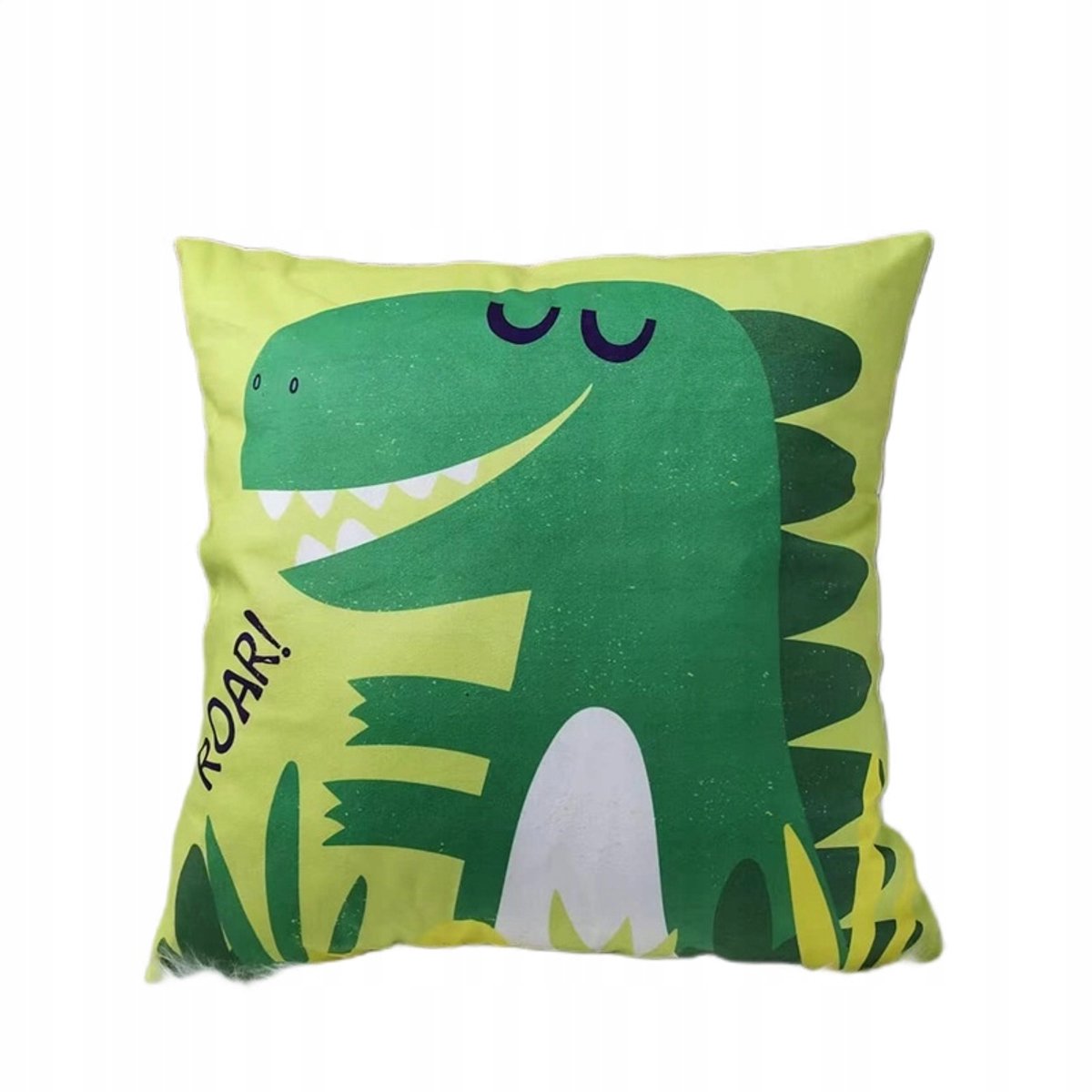 Decoratieve Kussensloop 45x45 cm Groen Velours Dino Roar!