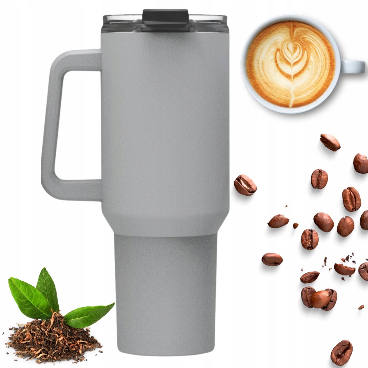 Kamille Thermosbeker RVS 1200ml - 100% Lekvrij & Lange Warmte