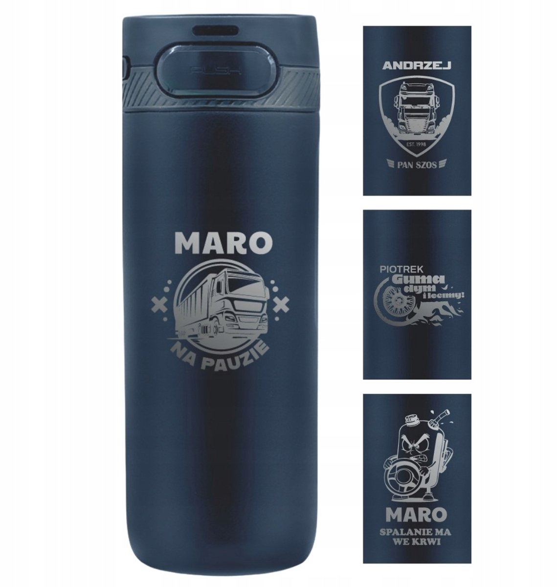 Gepersonaliseerde Thermobeker Trucker 600ml - Unieke cadeau
