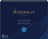 Waterman Allure Vulpen, Baby Blauw Mat Lak met Chroom Trim, Fijne RVS Nib, Blauwe Inkt, Met Geschenkdoos