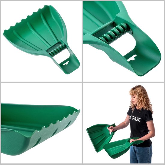 KADAX Bladverzamelaar, bladklauw van robuust polypropyleen, resistente bladgrijper, grijptang voor bladeren, gras en fruit, weerbestendige bladbrekers (49,5 x 34 cm, groen) van KADAX — afbeelding 4