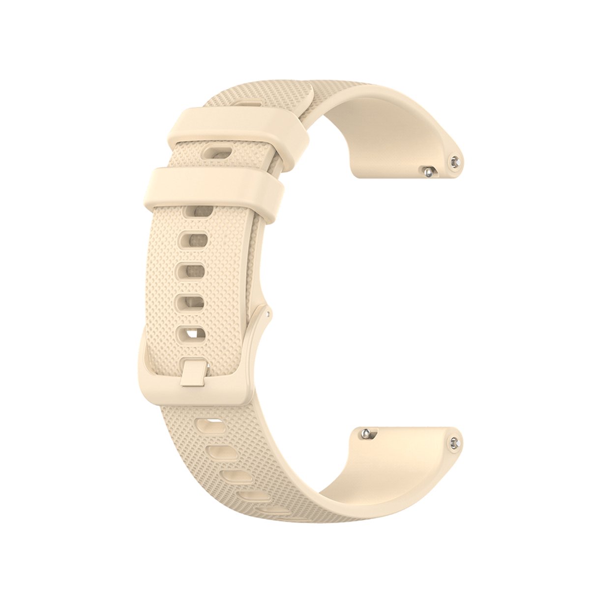 Qelus Lichtgeel 20mm Universele Siliconen Horlogebandje - Snelsluiting, Waterdicht, RVS Gesp - Verstelbare - Passend voor Pols 130-220mm - Voor Smartwatch Traditioneel Horloge