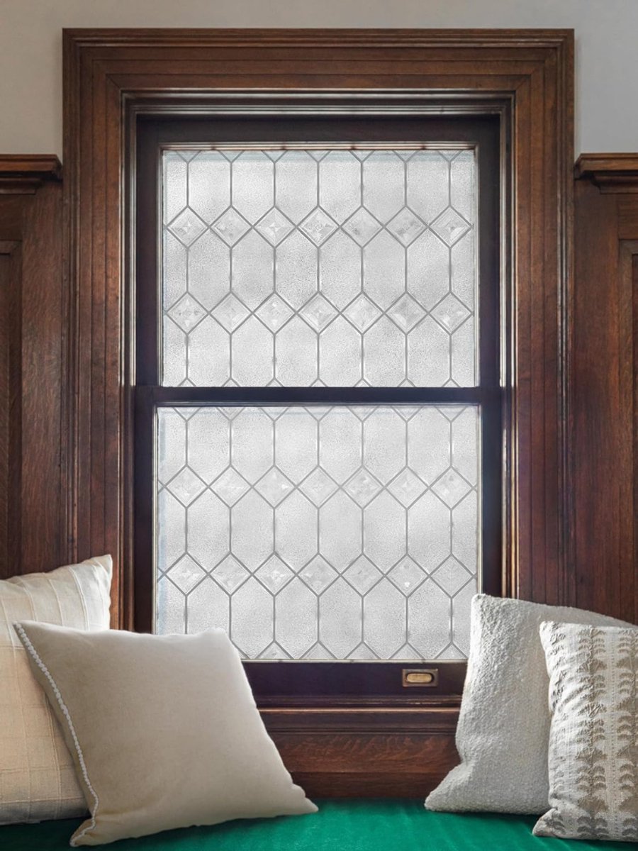 ZRSS® Raamfolie glas in lood - Zelfklevend - Zonwerend & Isolerend - 61 x 92cm