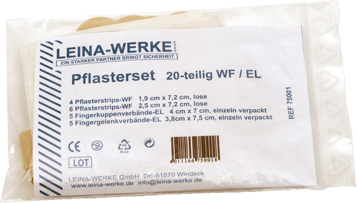 LEINA-WERKE pleisterset, elastisch, watervast, 120-delig