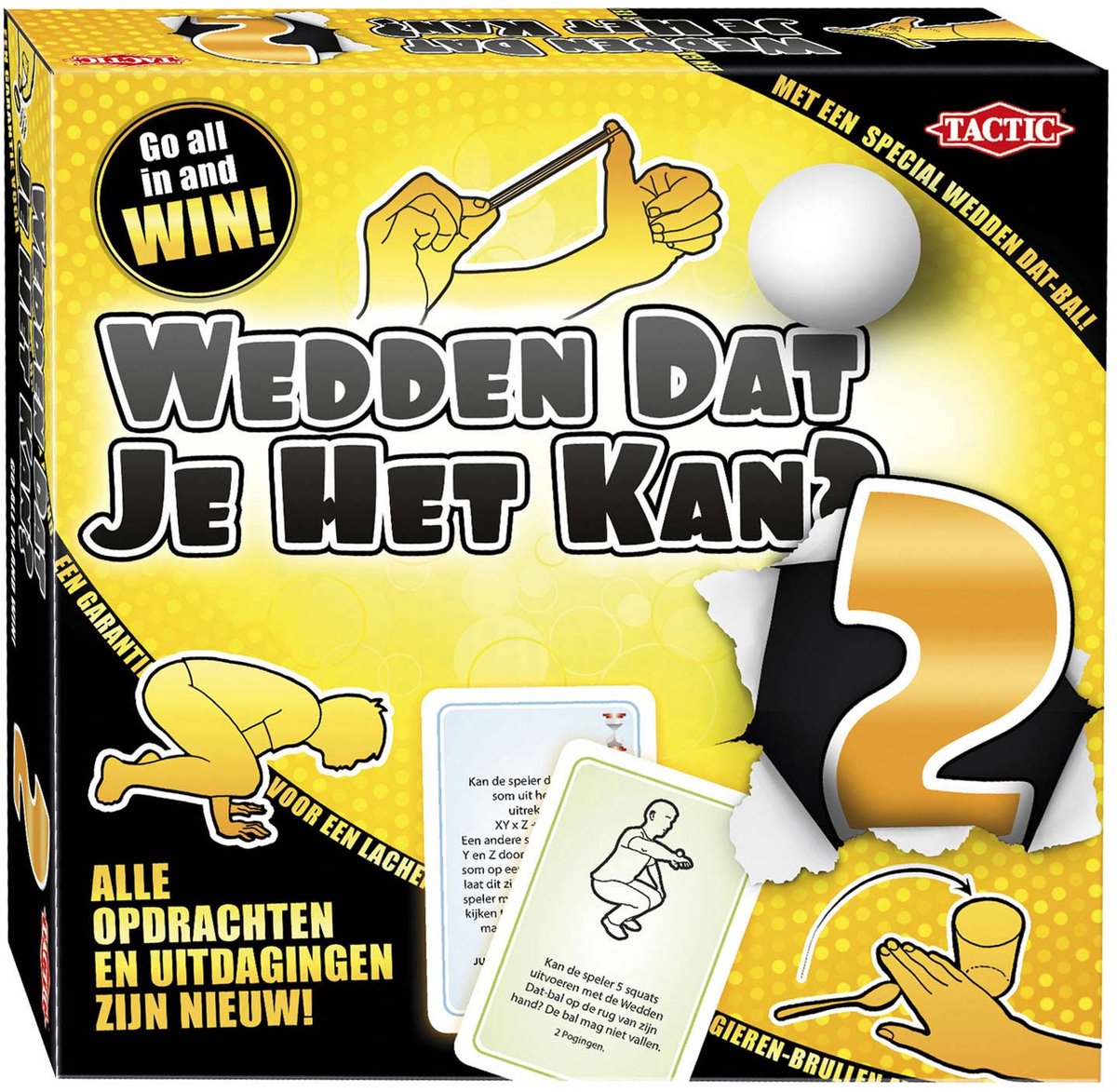Tactic Wedden Dat Je Het Kan? 2 - Bordspel - Familiespel - Partyspel - Nieuwe Denk- en Doe Opdrachten - Wedden met Speelgeld - 300 Kaarten - Inclusief Wedden Dat Bal - Met Junioropdrachten - 3 tot 6 Spelers - Vanaf 8 Jaar — afbeelding 20