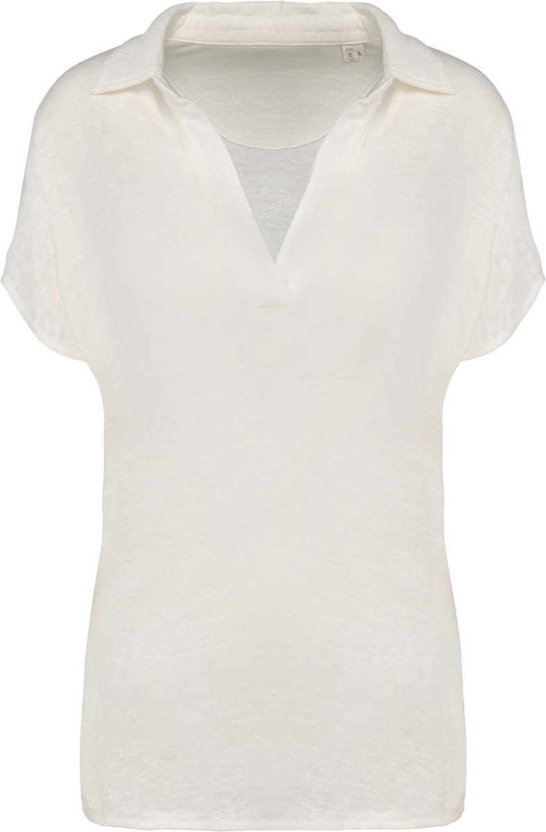 Spasso Linnen damespolo SP221 - Ivory - S