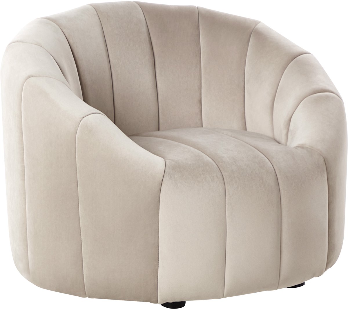 MALUNG - Fauteuil - Beige - Fluweel