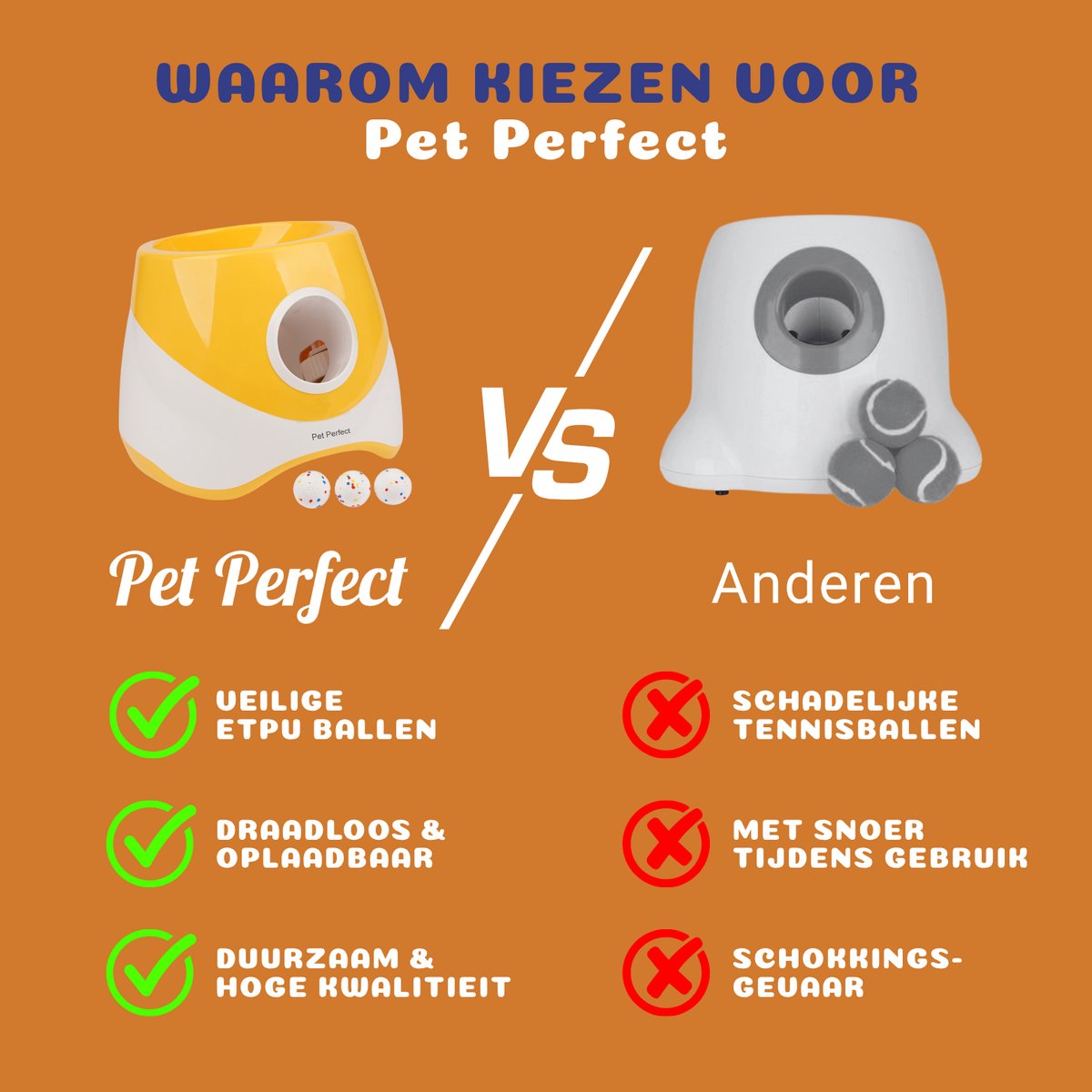 Pet Perfect Automatische Ballenwerper M - Hondenspeelgoed - Oplaadbaar - Incl. 3 ETPU ballen - 3 Werpafstanden - Geel thumbnail 8