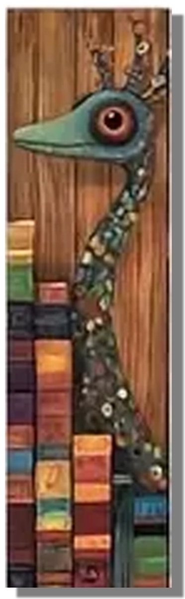 Boekenlegger Boekenwurm – Bladwijzer - Dubbelzijdig – 15 × 4 cm – Stevig karton